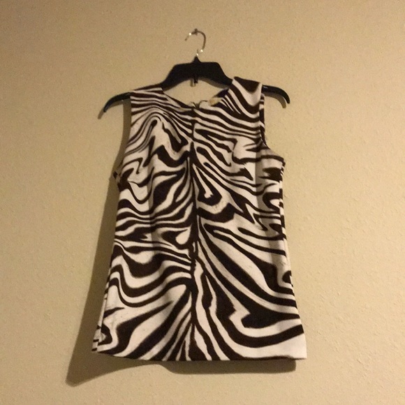 Brown zebra print sleeveless top - Picture 1 of 1